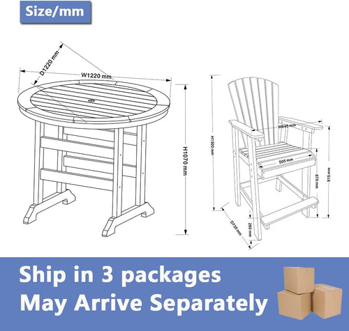 🍹 Bar Height Patio Set – Enjoy Outdoor Dining in Style! ☀️🌿