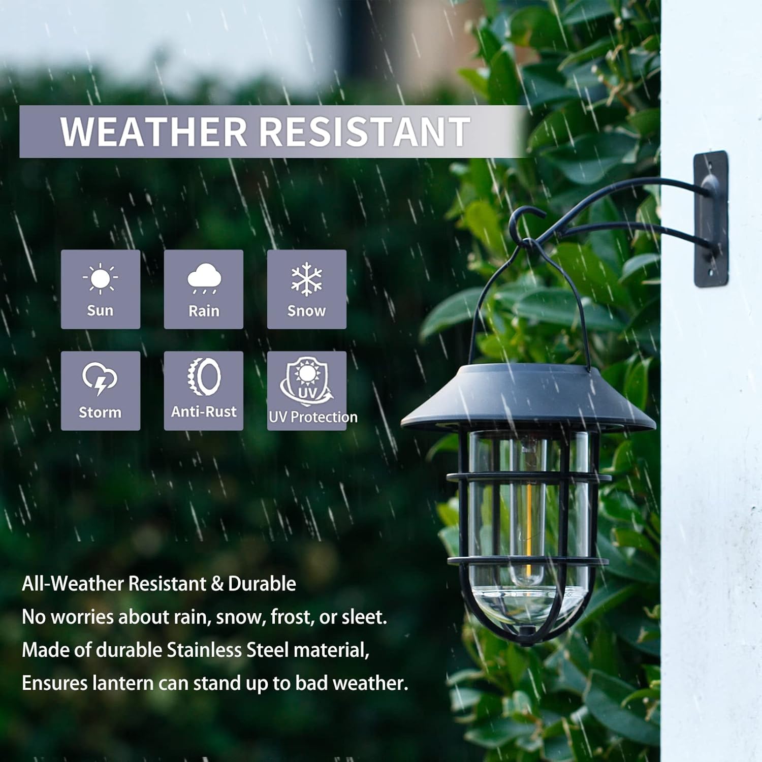 🏕️ Hanging Outdoor Lantern 💡 Waterproof LED Light for Camping & Backyard Fun