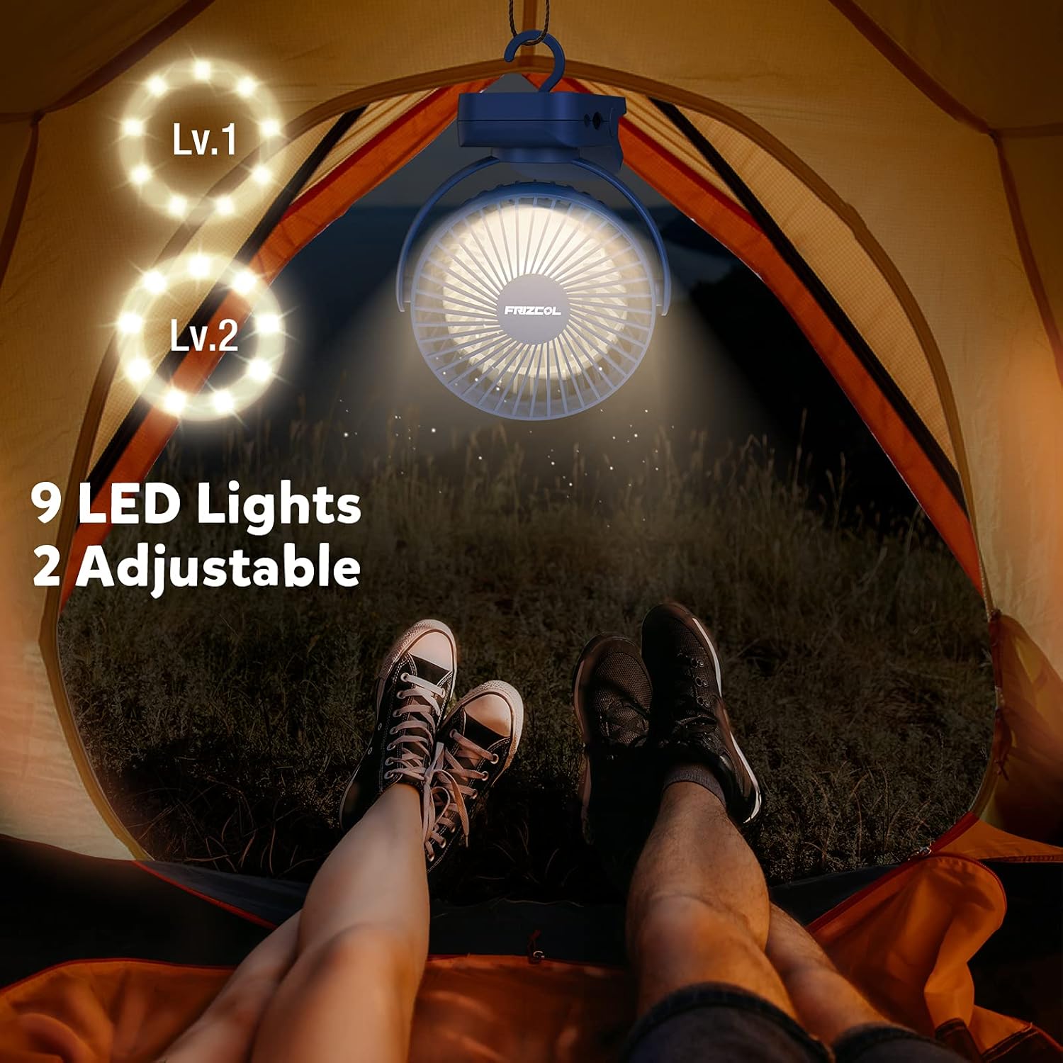 🌬️ Portable Rechargeable Fan & Emergency Light ⚡ Stay Cool & Safe Anywhere!