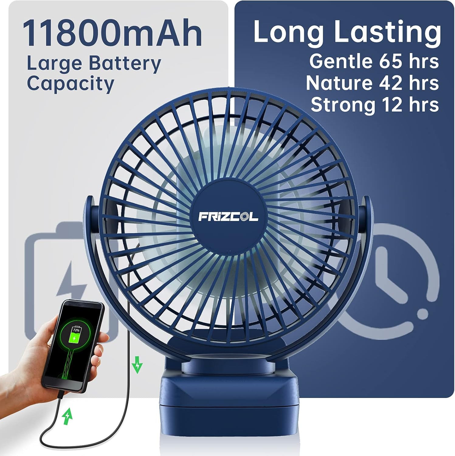 🌬️ Portable Rechargeable Fan & Emergency Light ⚡ Stay Cool & Safe Anywhere!