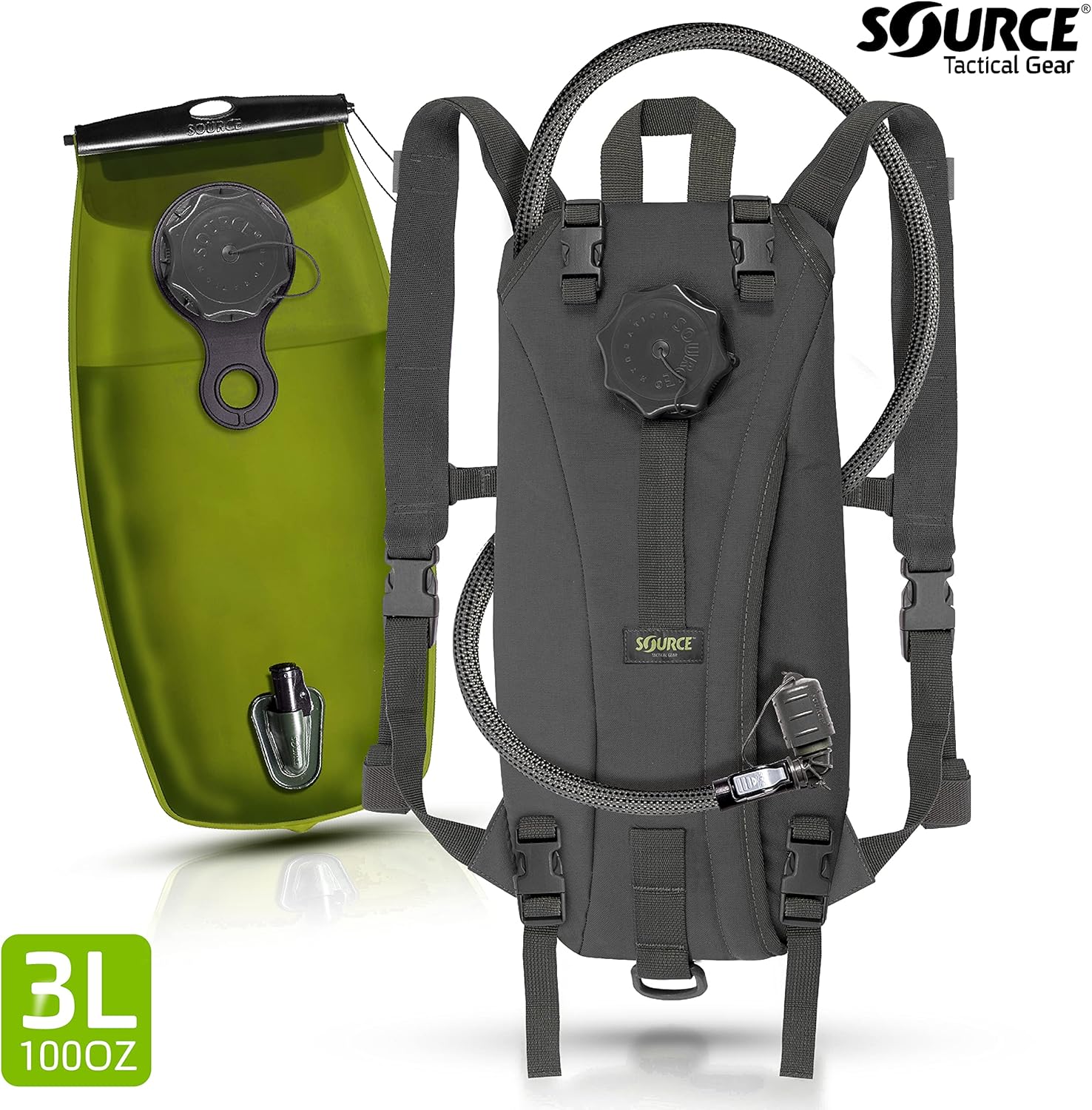 💧 Tactical Hydration Pack 🎒 Outdoor Water Bladder for Hiking & Adventure